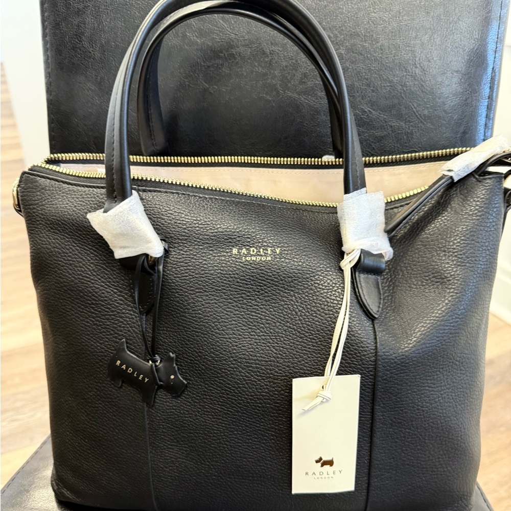 Radley London Black Leather Tote Bag